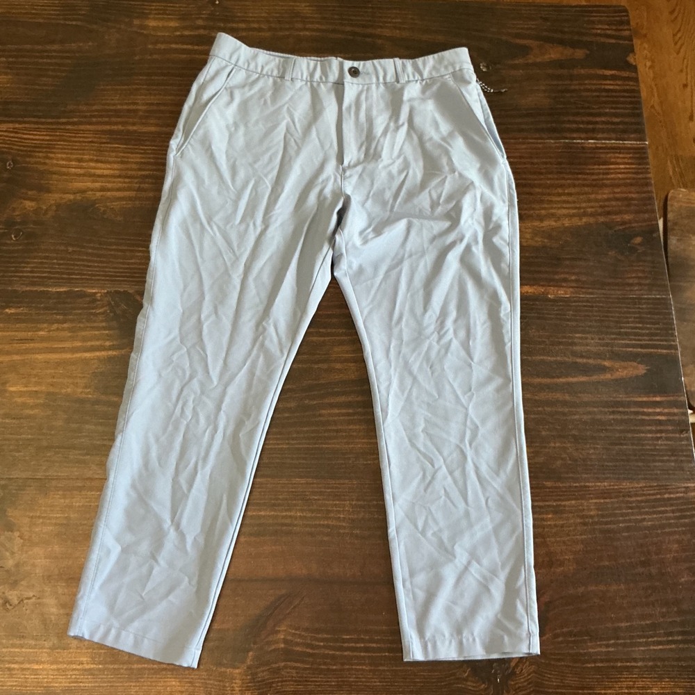 FLX Mens Dynamic Stretch Chino Performance Pants Light Blue 36x27